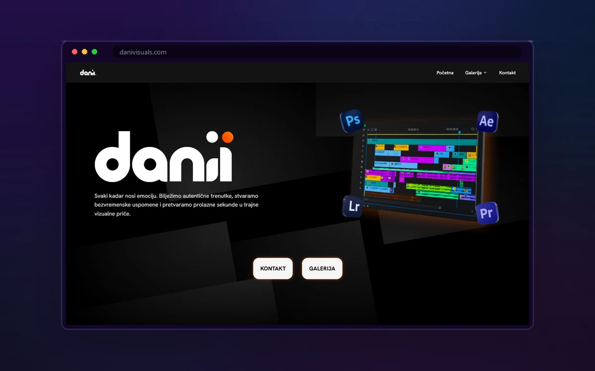 DaniVisuals — Portfolio za videografa